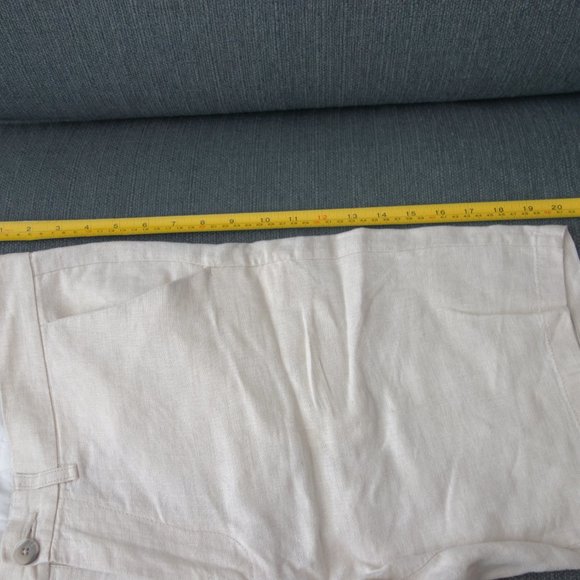 Old Navy 100% Linen Made in Vietnam Size 34 Tan Shorts - Picture 14 of 16